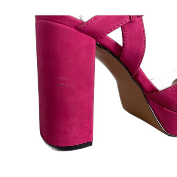 Limelight Hot Pink Amaris Chunky Platform Sandals Heels Size 10 Barbiecore Y2K - Picture 7 of 11